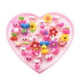 thumbnail image 4 of 36 pcs Little Girl Adjustable Resin Rings in Box Flowers Fruits Animals Rings set with Heart Shaped box, 4 of 6