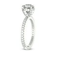 thumbnail image 4 of 1 Carat IGI Certified Oval Shape Lab Grown Diamond Engagement Ring | 14K White Gold | Kylie Eternity Lab Diamond Ring | FG-VS1-VS2 Quality Friendly Diamonds, 4 of 5