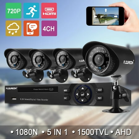 Standing Camel Outdoor Light - FLOUREON 1 X 4CH 1080N AHD DVR + 4 X Outdoor 1500TVL 1.0MP Camera Security Kit US