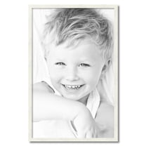 ArtToFrames 23" x 36" White Picture Frame, 23x36 inch White Wood Poster Frame (WOM-5140)