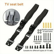 SUGARMOM Heavy-Duty Anti-Tip TV & Furniture Safety Strap Kit 1 Set - Adjustable Secure Wall Anchor for Flat Screen and Cabinet BPA-Free Plastic Child & Pet Proofing for Home Security