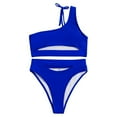 thumbnail image 5 of Sngxgn Bikini Set for Women Two Piece Swimsuits V Neck Tie Spaghetti Straps(Blue,S), 5 of 7