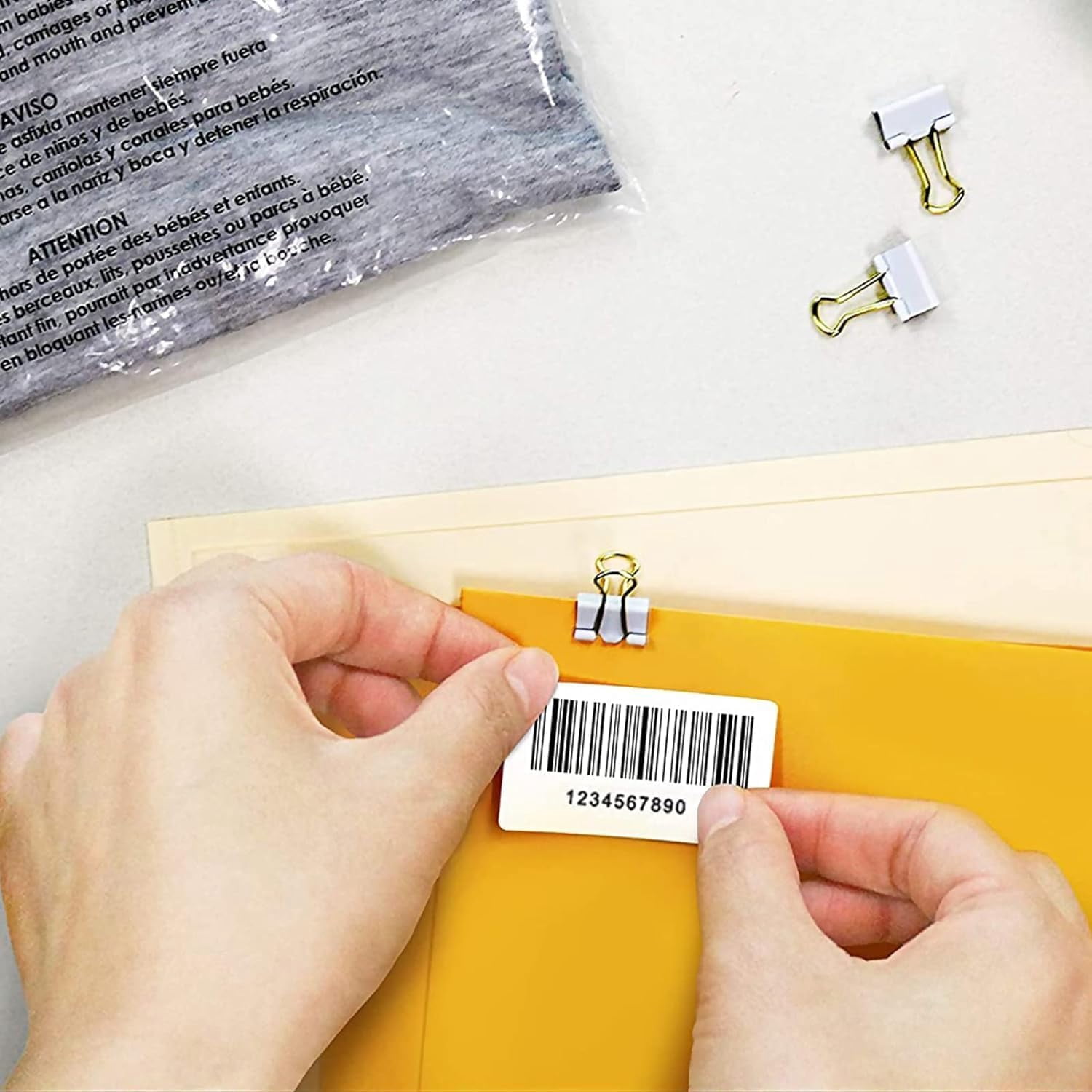 3" x 2" Direct Thermal Multipurpose & Shipping Address Labels Barcodes Postage Stickers for Zebra 2844 & Rollo Desktop Label Printer ( 750 Labels/Roll ) 12 Rolls