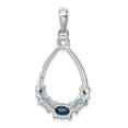thumbnail image 3 of Sterling Silver Rhod-plat London blue and LB topaz Pendant Q-QP5195, 3 of 4