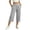 Gray, variant on cocolona Womens Solid Color Casual Capri Pants Elastic Waist Straight Wide Leg Lounge Cropped Trousers with Pockets