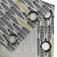 thumbnail image 4 of Ambesonne Feather Grommet Curtain, Style Art Tribal, 50" x 96", Black White Mustard, 4 of 6