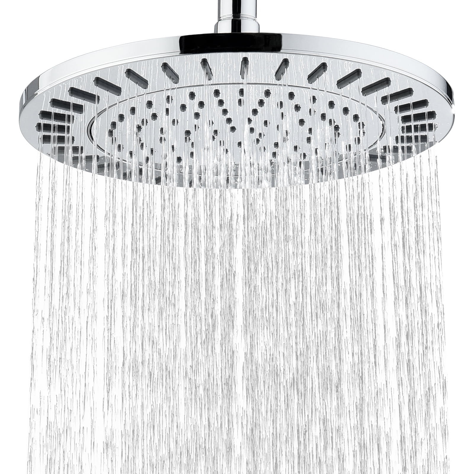 BRIGHT SHOWERS Rain Shower Head, 9 Inch High Pressure Waterfall