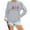 Light Gray, variant on Fiaer Merry Christmas Women Sweatshirts Cute Xmas Tree Graphic Long Sleeve Plus Size Crew Neck Baggy Holiday Tops Pink XL