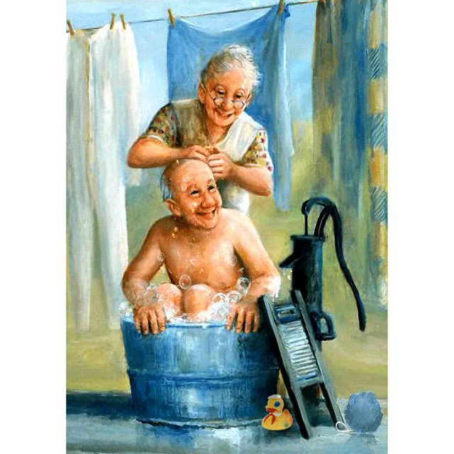 Taladro Pintura Diamante (DE8552) 5D DIY Completo Parejas Mayores Kits de Punto de Cruz (hg829) 20X30cm FLhrweasw Nuevo