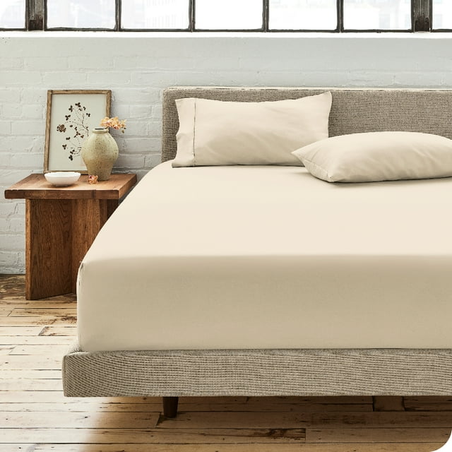 Bare Home Drap-Housse 100 % Coton Biologique - Tissage Percale