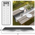 thumbnail image 3 of Ombre Waves Table Runner Linen Burlap Table Runner 90 Inches Long Abstract Art Gradient Black Modern Dresser Scarves for Kitchen Island Coffee Dining Room Party Wedding Banquet Holiday Decor 13"x90", 3 of 8