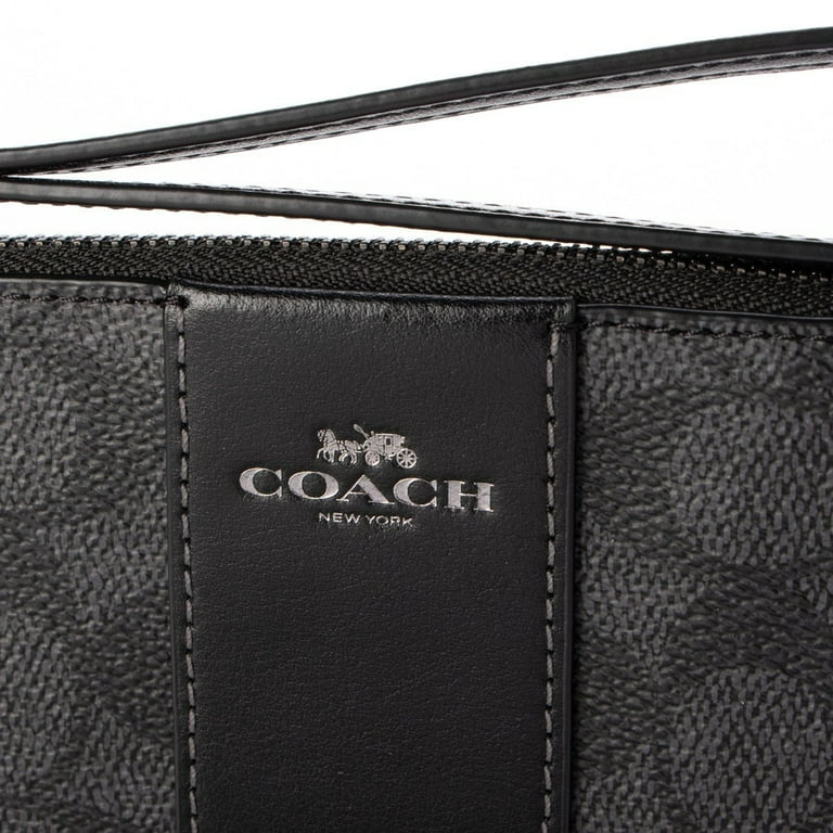 Coach Women's Small Corner Zip Wristlet in Signature Canvas