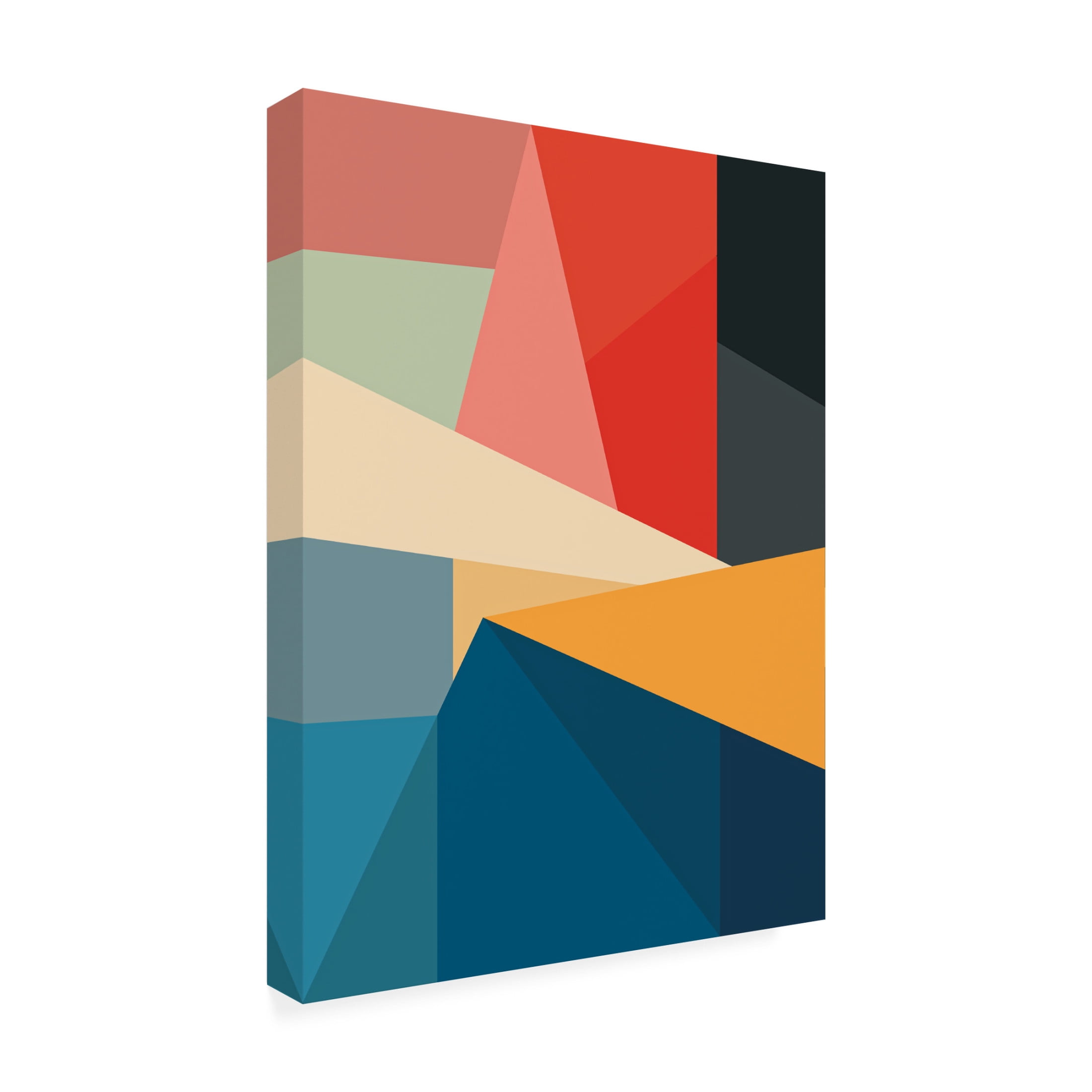 Canvas Wall Art - Tom Quartermaine 'Bold Colorful Geometric Prints 2' Wall Art for Living Room, Bedroom, or Office Décor by Trademark Fine Art - 35 x 47 Inches