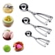 thumbnail image 2 of Juego de 3 palas para galletas con gatillo de acero inoxidable para helado, perfectas para bolas de melón, cupcakes, magdalenas, albóndigas, incluye grande, mediano, pequeño Ormromra HMHZ079, 2 of 7