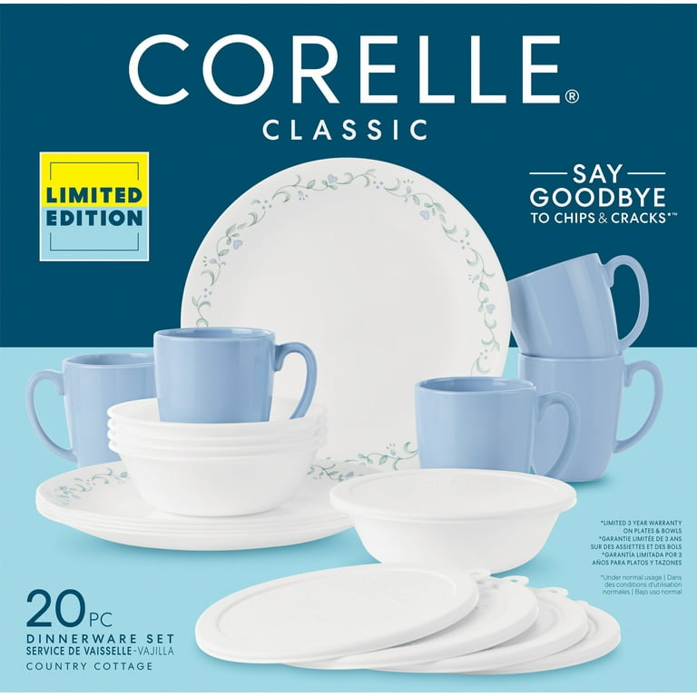 Corelle Country Cottage 20pc Dinnerware Set with Blossoms and