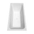 thumbnail image 3 of Galina 67 Inch Freestanding Bathtub in White with Shiny White Trim and Floor Mounted Faucet in Brushed Gold, 3 of 5