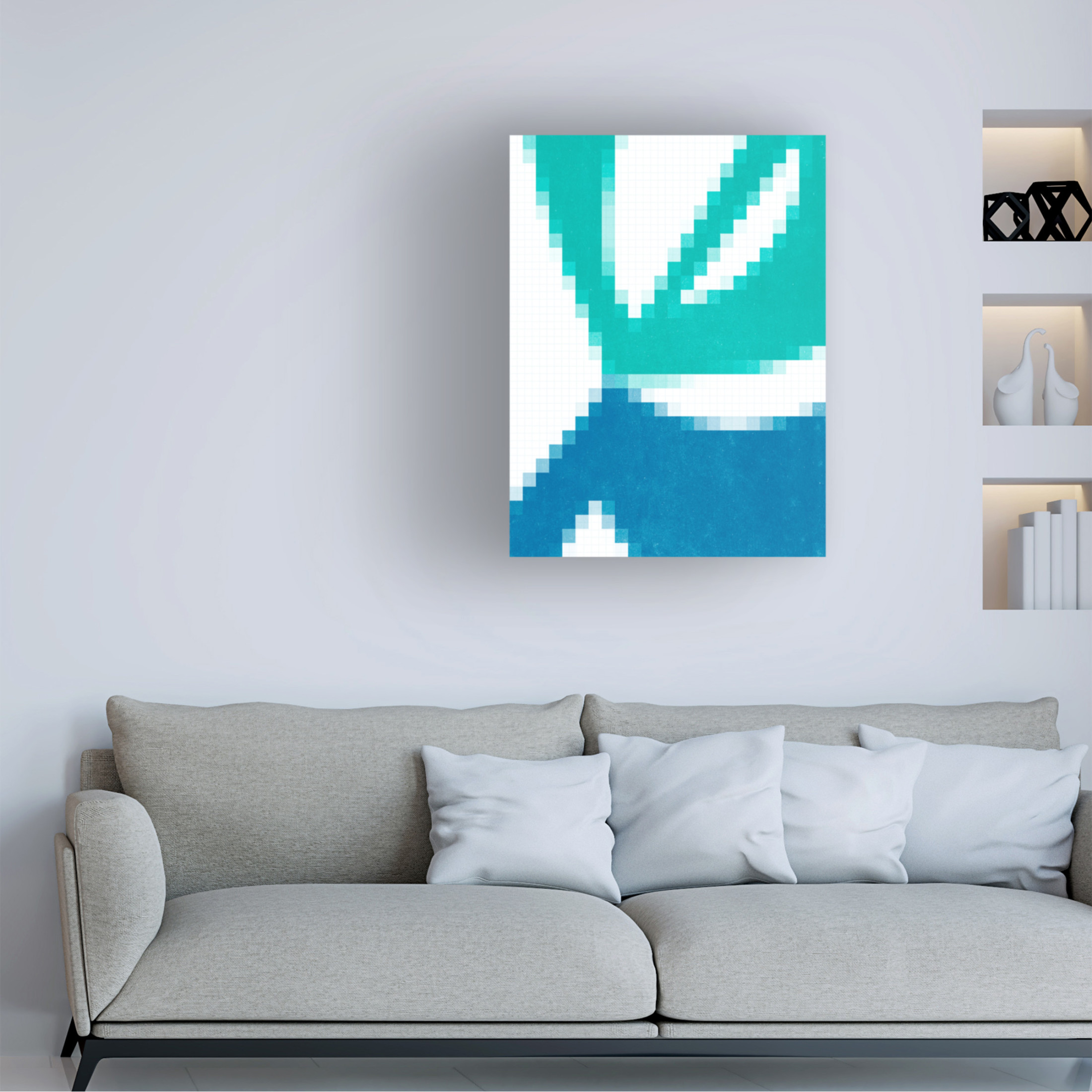 Trademark Fine Art June Erica Vess  Pixel Leaves III Canvas Wall Art