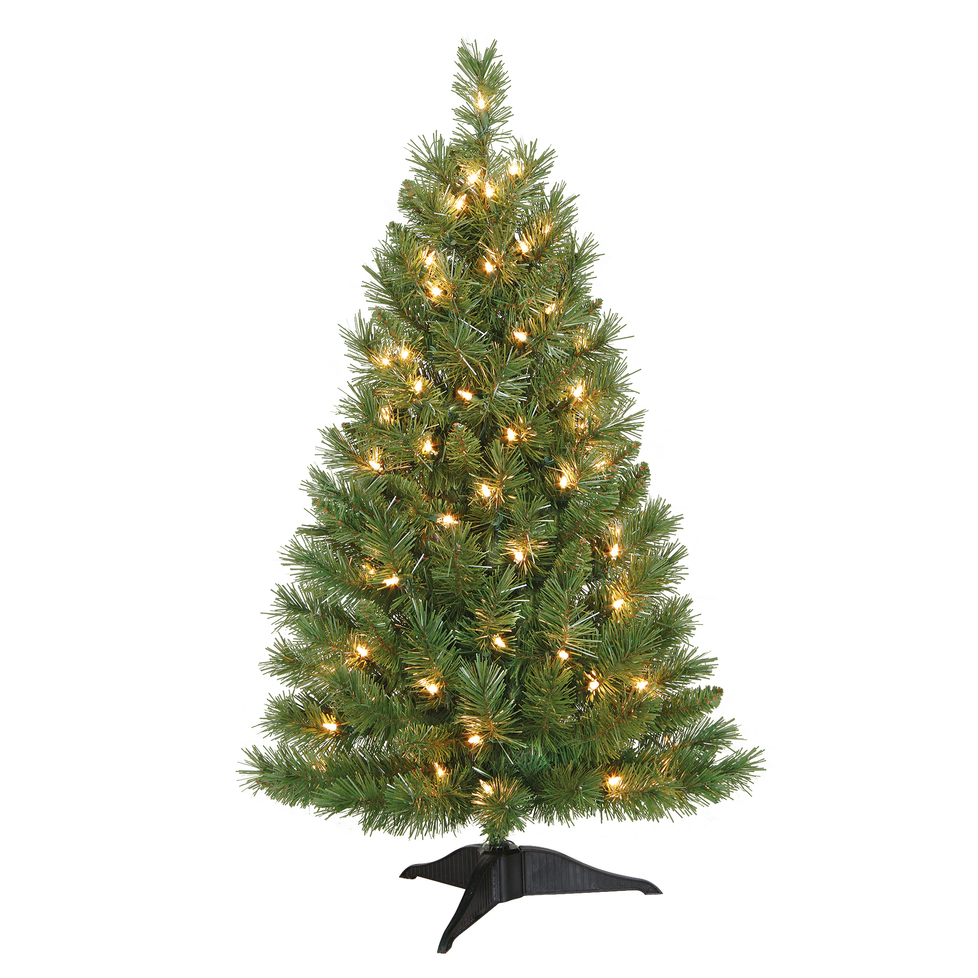 Holiday Time Prelit Pine Christmas Tree 3 ft, Green - Walmart.com - Walmart.com