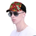 thumbnail image 4 of Disketp X-mas and New Year Print Trucker Hat Men Women - Mesh Baseball SnapBack Cap, 4 of 7