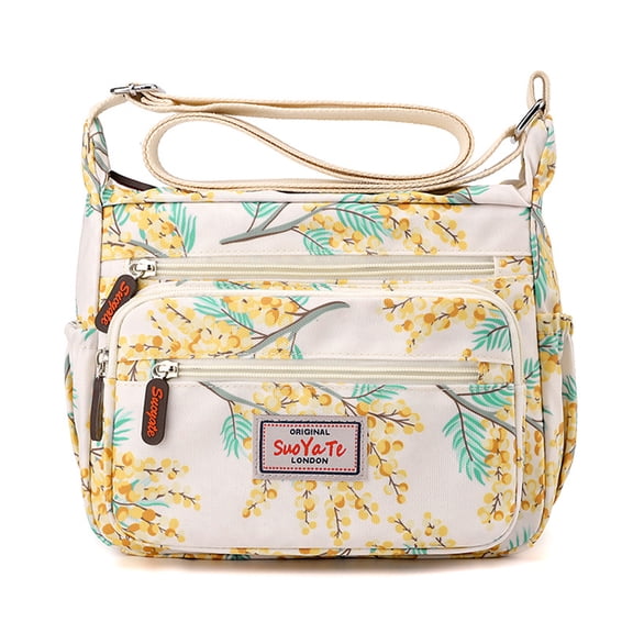 Women Bag Flower Print Messengers Purse Handbag Large Capacity Shoulder Bag Fashion Crossbody Bag for Everyday