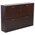 thumbnail image 3 of Freestanding Wooden Shoe Rack, Entrance Channel 4 Drawer Storage Box, Brown, 3 of 8