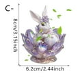 thumbnail image 3 of (Clearance) pdqouc Beautiful Purple Rabbit Pattern Design 2D Flat Acrylic Pendant Cute Bunny Keychain Bag Ornaments Car Interior Decor Small Easter Gifts for Women Girl Easter Stuffers, 3 of 8