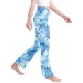 thumbnail image 6 of OGLCCG Girls' Flare Leggings Fashion Printed High Waisted Straight Leg Yoga Bootcut Pants Lightweight Full Length Bell Bottoms Athletic Leggings, 6 of 6