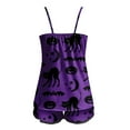 thumbnail image 5 of Hpapadks Halloween Womens Pajamas Set Cute Graphic Spaghetti Strap Camisole Tops and Shorts 2 Piece Sleepwear Sexy Pjs Sets for Women Purple, 5 of 6