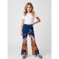 thumbnail image 2 of 7-8Y Girls Colored Flared Pants Digital Print Trousers Slim-Fit Wide Leg Flare for Spring Summer Autumn, 2 of 6