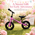 thumbnail image 7 of FUPOJH 12" Kids Balance Bike, Adjustable, EVA Silent Tires, Toddlers Ages 2-5,Pink, 7 of 7