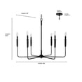 thumbnail image 4 of 29406-TWH Millennium Lighting Savanne - 6 Light Chandelier-30.3 Inch Tall and 38 Inch Wide-Textured White Finish, 4 of 6