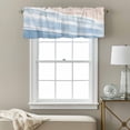 thumbnail image 3 of Blue Beach Waves Valance Curtain Nautical Coastal Abstract Gradient Ocean Wave Window Valances Rod Pocket Short Curtains Window Treatments for Kitchen Bedroom Bathroom Laundry 60" x 18", 3 of 9