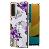 Case for LG Velvet 4G/5G(6.8 inch), Cover for LG G9 Velvet, Allytech Slim Fit TPU Bumper Anti-Scratch Drop Proof Anti-Skid Rubber Back Phone Case for LG Velvet 5G/4G/ LG G9 Velvet, Purple Floral