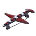 thumbnail image 4 of lionlar Nouveauté Émail Forme d'Avion Uniforme Badge Collier Broche Épingle Rouge, 4 of 9