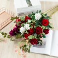 thumbnail image 2 of 5 Heads 80CM Rose Silk Bouquet Fake Plants Wedding Valentine's Day Mother's Day Gift Party Home Living Room Decor Gao Jinjia LED, 2 of 2