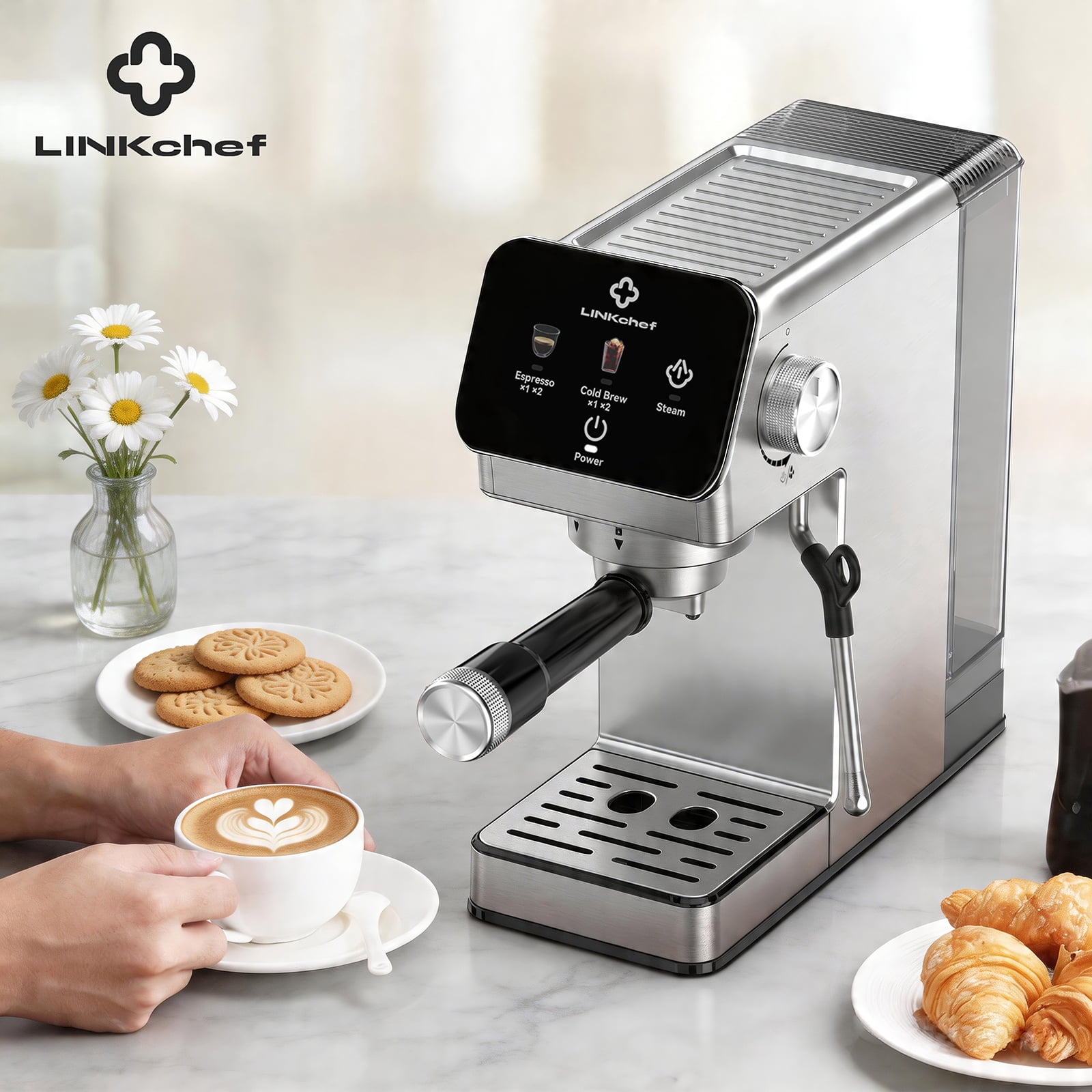 LINKChef Espresso Machine 20 Bar, Professional Espresso Maker with