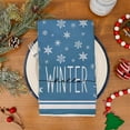 thumbnail image 6 of Bells Hello Winter Kitchen Towels Set of 2,Blue Tree Snowflake Dish Hand Towels Holiday Home Indoor Bathroom Party Seasonal Decorations DD046, 6 of 6