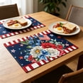 thumbnail image 6 of Boovnll 4th of July Placemats Red White Blue Placemats Heat-Proof Place Mats for Memorial Day Patriotic Kitchen Dining Table Party, 4th of July Decorations, 12x18", 6 of 6