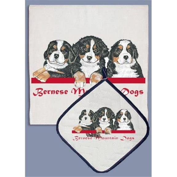 Pipsqueak Productions DP965B Bernese Dish Towel And Pot Holder Set