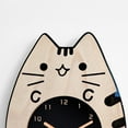 thumbnail image 3 of ITIGOITIE Cat Wagging Tail Wall Clock, Wooden Cartoon, Mute, Kids Room/Bedroom Creative Decorative, 3 of 6