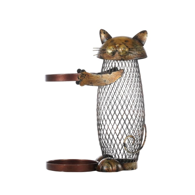 Cat Wine Holder Mesh Iron Creative Cat Hugging Wine Rack for Dining Table Bar Decoration Practical Gift for Cat Lovers