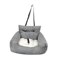 thumbnail image 1 of Asiento elevador para perros Asiento para perros para automóvil con protector de bolsillo de almacenamiento Cama portadora portátil Perrera Mascotas Gris, 1 of 10