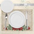 thumbnail image 3 of Ambesonne Glamour Place Mats Set of 4, Vintage Love Red Roses, Standard Size, Beige Green, 3 of 6