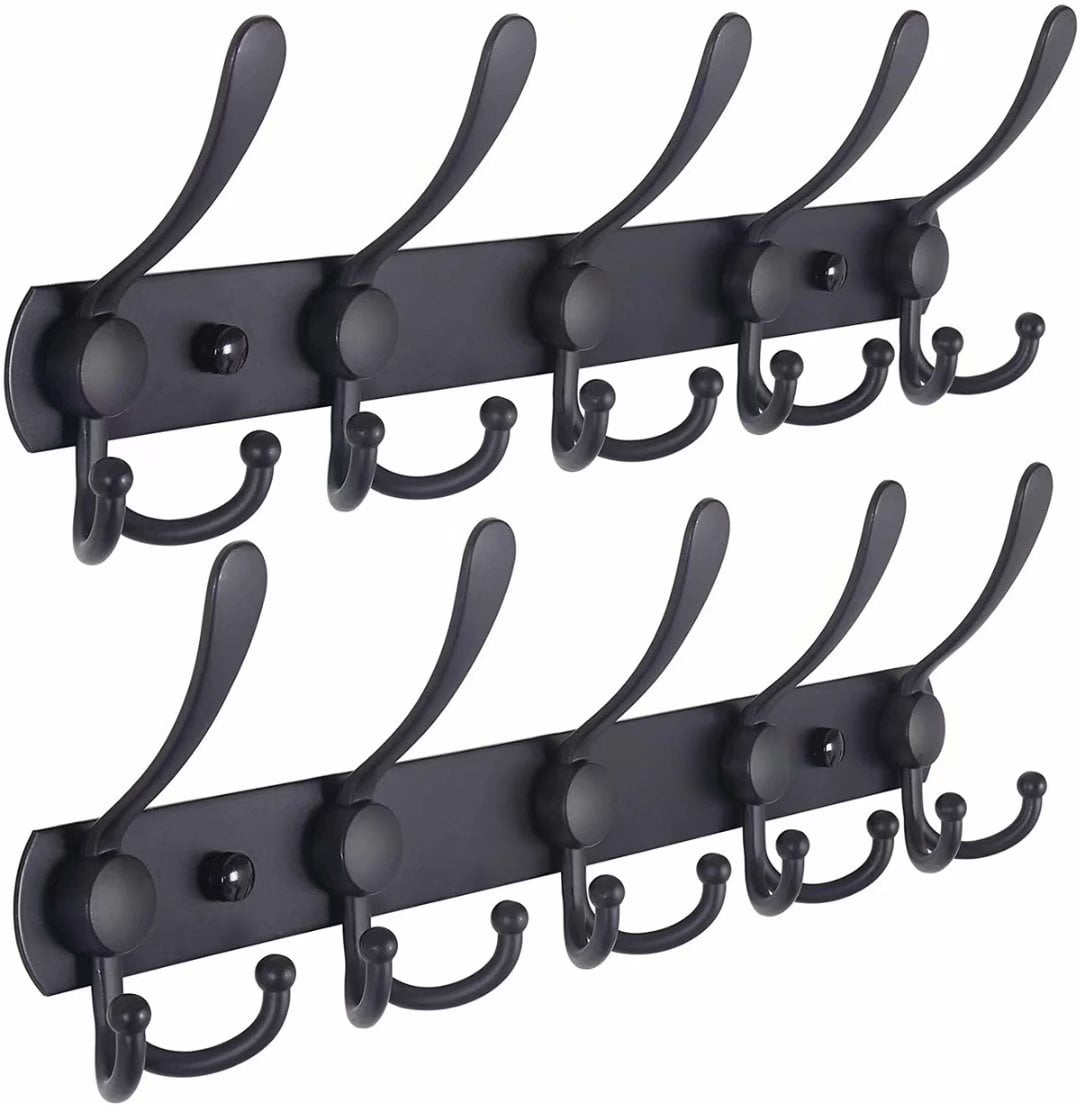 Details about   Wall Mount Robe Bath Hook in Black Cast Iron Classic Style L Shaped Hanger 