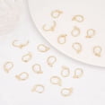 thumbnail image 4 of 30 Pcs Lever Back Earring Hooks 24K Gold Plated French Hook Ear Wire Open Loop Leverback Ring Flat Round Earrings Making Suitable for Jewelry Making DIY Craft Supplies Gold, 4 of 6