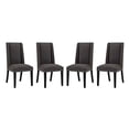 thumbnail image 1 of Modway Baron Ensemble de 4 Chaises de Salle à Manger en Tissu, Brun, 1 of 2