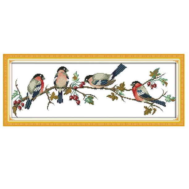 Yuarrent Juego de hilos de costura para bordado de puntada, tela de algodón de autoensamblaje para muebles, lienzo, pintura, adornos artesanales De coser tela blanca/54×20cm Yuarrent HA082566-02