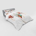 thumbnail image 3 of Ambesonne Feather Bedding Set 3 Pcs, Traditional American, Twin, Burnt Sienna Seafoam, 3 of 3