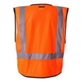 thumbnail image 4 of Kishigo - High Visibility Safety Vest For Workers | Economy Single Pocket Hook-and-Loop Mesh Vest | 100% Polyester Hi Vis Work Vest | Pack Of - 6, Color - Safety Orange, Size - 3XL, 4 of 5