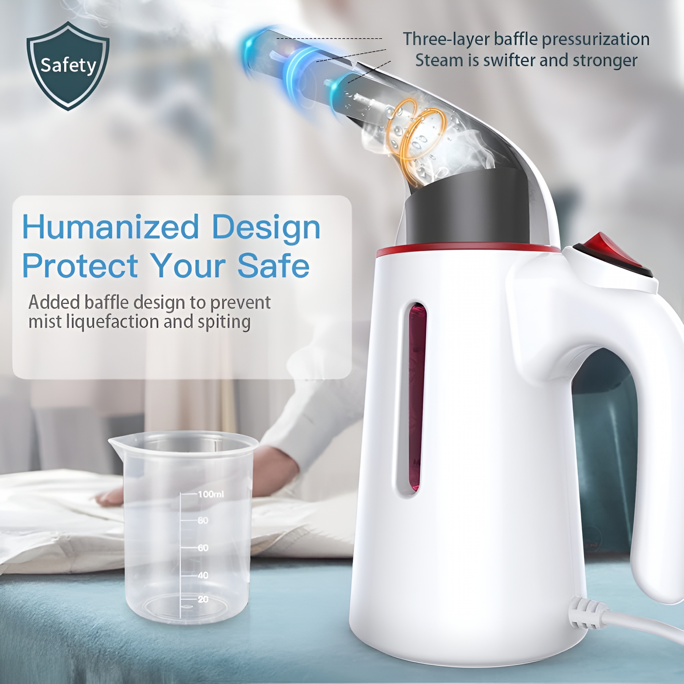 HIBIBUD 2026 New Steamer for Clothes,700W Powerful Handheld Garment Steamer,Portable Travel Steam Iron,150Ml Water Tank for Home, Travel, Clothing, Garment Care, Wrinkle Removal, Fabric Refreshing.